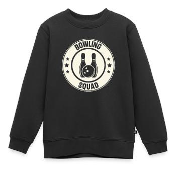 Bowling - Sweat Premium enfant bio - noir - Devant - AI Model Kid Female (0cm)
