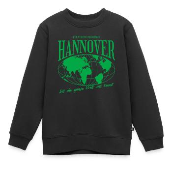 Cadeau de football à domicile à Hanovre - Sweat Premium enfant bio - noir - Devant - AI Model Kid Female (0cm)