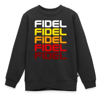 Cuba - Kuba - Fidel Castro - Karibik - Insel - Kinder Premium Organic Sweatshirt - Schwarz - Vorne - AI Model Kid Female (0cm)