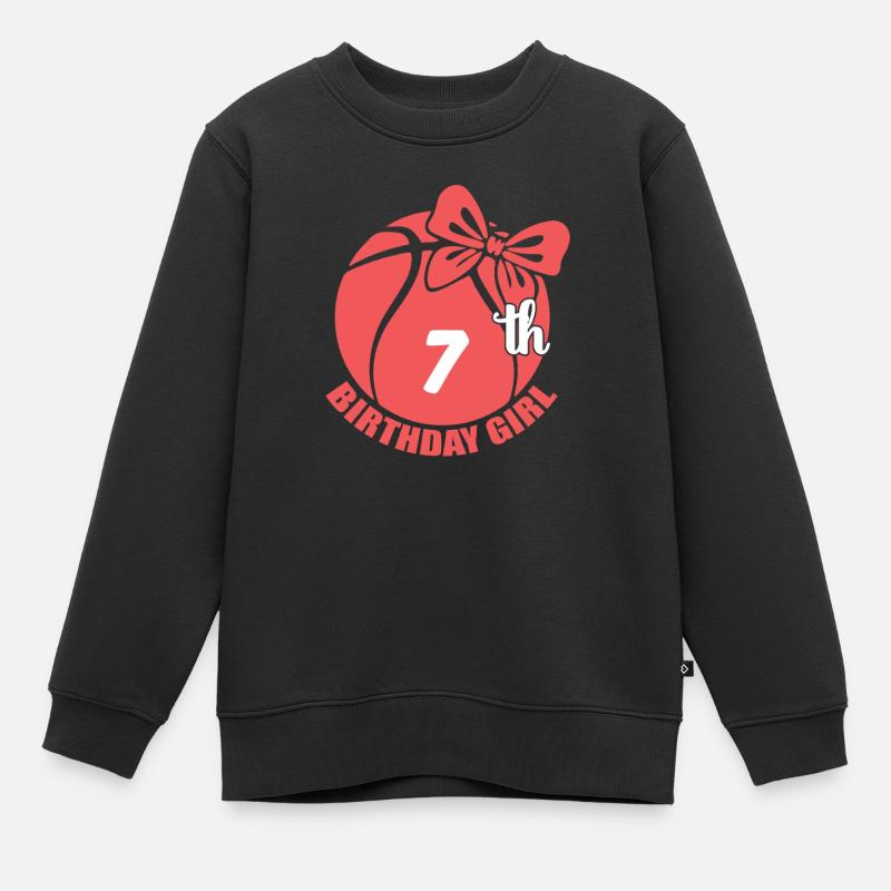 Basket-ball 7e anniversaire Basketteur - Sweat Premium enfant bio - noir