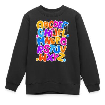 Abc Einschulung Schulkind - Kinder Premium Organic Sweatshirt - Schwarz - Vorne - AI Model Kid Female (0cm)