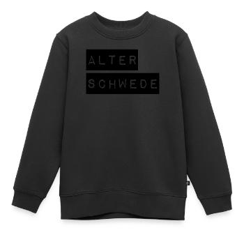 Vieux Suédois Drôle d’expression Dire - Sweat Premium enfant bio - noir - Devant - AI Model Kid Female (0cm)