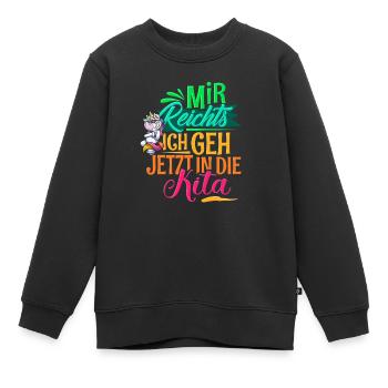 Kita Kindergarten - Kinder Premium Organic Sweatshirt - Schwarz - Vorne - AI Model Kid Female (0cm)