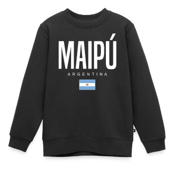Maipú Argentine Argentins - Sweat Premium enfant bio - noir - Devant - AI Model Kid Female (0cm)