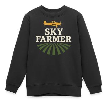 Cadeau de pilote d’agriculture de l’aviation rurale - Sweat Premium enfant bio - noir - Devant - AI Model Kid Female (0cm)