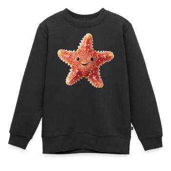 Étoile de mer - Sweat Premium enfant bio - noir - Devant - AI Model Kid Female (0cm)
