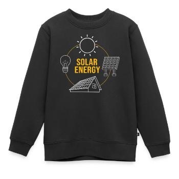Cellules solaires Énergie solaire Énergies renouvelables - Sweat Premium enfant bio - noir - Devant - AI Model Kid Female (0cm)