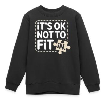C’est normal de ne pas s’intégrer à la motivation de l’individualité - Sweat Premium enfant bio - noir - Devant - AI Model Kid Female (0cm)