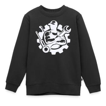 Schrauberkraft im Zahnrad-Design - Kinder Premium Organic Sweatshirt - Schwarz - Vorne - AI Model Kid Female (0cm)
