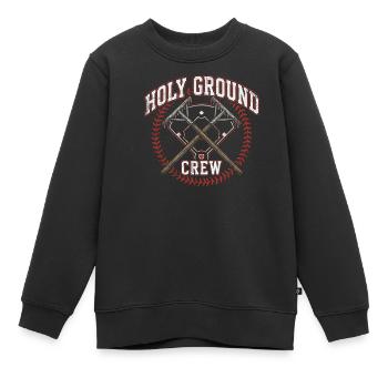 Holy Ground Crew Christlicher Baseball Glaube - Kinder Premium Organic Sweatshirt - Schwarz - Vorne - AI Model Kid Female (0cm)