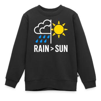 La pluie sur la régénération du soleil - Sweat Premium enfant bio - noir - Devant - AI Model Kid Female (0cm)