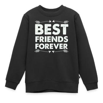 Meilleurs amis pour la vie - Sweat Premium enfant bio - noir - Devant - AI Model Kid Female (0cm)