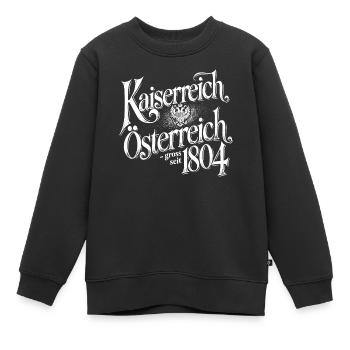 Kaiserreich Österreich, weiss - Kinder Premium Organic Sweatshirt - Schwarz - Vorne - AI Model Kid Female (0cm)