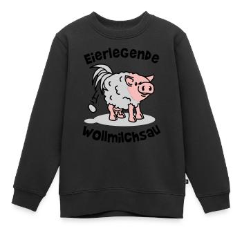eierlegende wollmilchsau - workaholic - arbeit - Kinder Premium Organic Sweatshirt - Schwarz - Vorne - AI Model Kid Female (0cm)