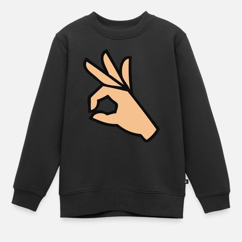 Chouette excellent plonger, signes de plongeur, OK - Sweat Premium enfant bio - noir