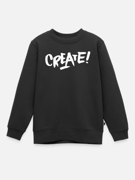 Créer! - Sweat Premium enfant bio - noir