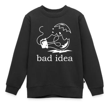 Glühbirne schlechte Idee - Kinder Premium Organic Sweatshirt - Schwarz - Vorne - AI Model Kid Female (0cm)