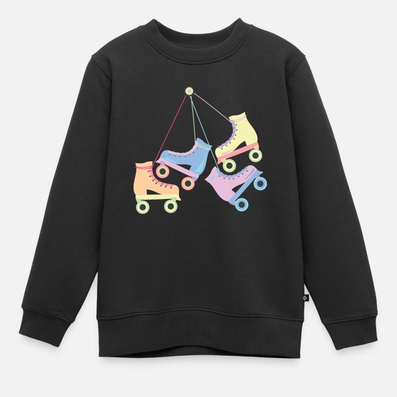 Roller skates Roller derby - Kinder Premium Organic Sweatshirt - Schwarz