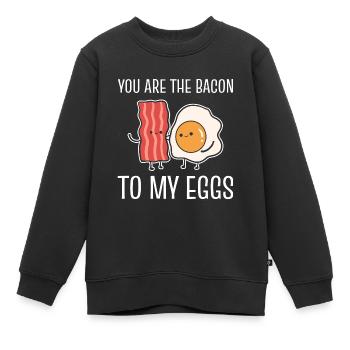 Speck zu Eiern Speck- und Eierliebhaber Gift - Kinder Premium Organic Sweatshirt - Schwarz - Vorne - AI Model Kid Female (0cm)