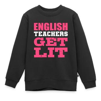 L’enseignant est illuminé ESL -Teacher Poison - Sweat Premium enfant bio - noir - Devant - AI Model Kid Female (0cm)