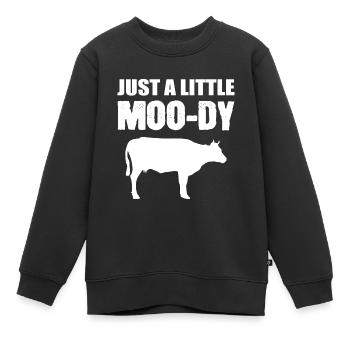 Little Moo-Dy Launische Person Gift - Kinder Premium Organic Sweatshirt - Schwarz - Vorne - AI Model Kid Female (0cm)