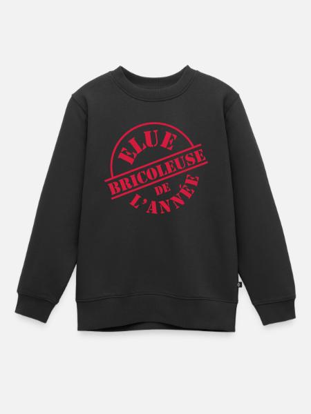 Elue Bricoleuse de l'année - Sweat Premium enfant bio - noir
