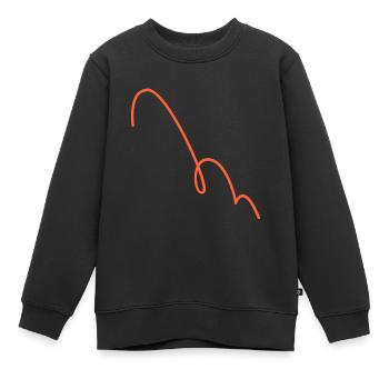 Crayon - curly line red - Kids Premium Organic Sweatshirt - black - Front - AI Model Kid Female (0cm)