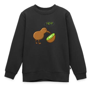 Kiwi Vogel Frucht - Kinder Premium Organic Sweatshirt - Schwarz - Vorne - AI Model Kid Female (0cm)