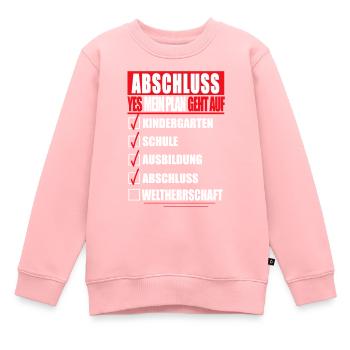 Ausbildung ABSCHLUSS Berufsabschluss Azubi Geselle - Kinder Premium Organic Sweatshirt - Rosa - Vorne - AI Model Kid Female (0cm)