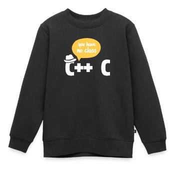 Programmeur - Sweat Premium enfant bio - noir - Devant - AI Model Kid Female (0cm)
