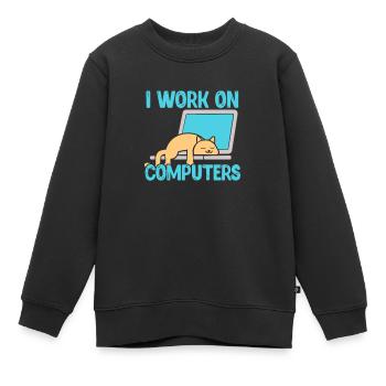 Programmierer Computer Code Informatik Geschenk - Kinder Premium Organic Sweatshirt - Schwarz - Vorne - AI Model Kid Female (0cm)