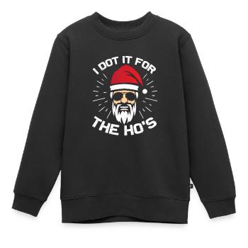 Weihnachtsmann - Kinder Premium Organic Sweatshirt - Schwarz - Vorne - AI Model Kid Female (0cm)