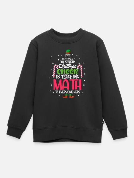 Mathe Lehrer Weihnachten Mathelehrer Geschenk - Kinder Premium Organic Sweatshirt - Schwarz