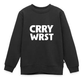 Love Currywurst Fast Food Imbiss - Kinder Premium Organic Sweatshirt - Schwarz - Vorne - AI Model Kid Female (0cm)