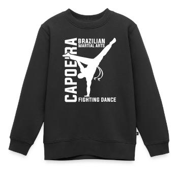 Capoeira Kampfkunst Handstand Tänzer - Kinder Premium Organic Sweatshirt - Schwarz - Vorne - AI Model Kid Female (0cm)