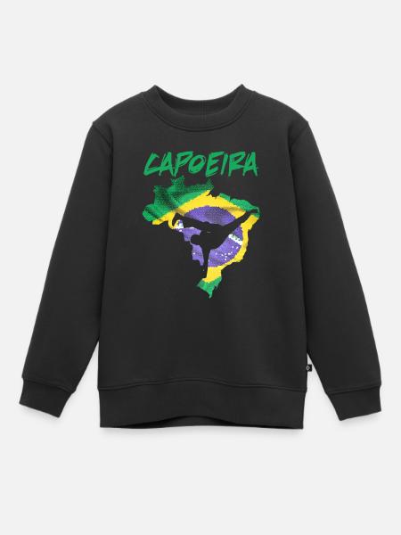 Capoeira Brésil Pays des Arts Martiaux - Sweat Premium enfant bio - noir