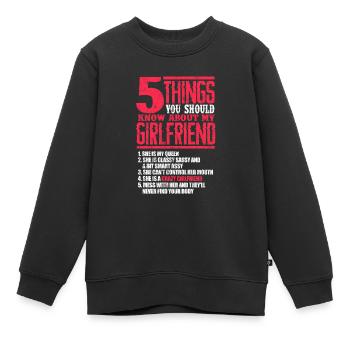 petite amie - Sweat Premium enfant bio - noir - Devant - AI Model Kid Female (0cm)