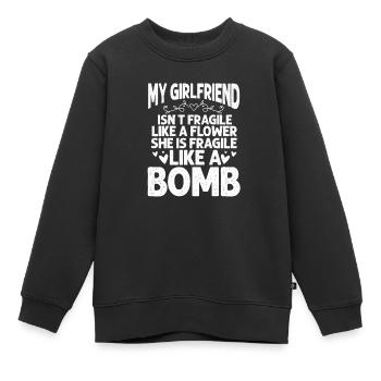 Paare Freundin Beziehung Partnerin Freund - Kinder Premium Organic Sweatshirt - Schwarz - Vorne - AI Model Kid Female (0cm)