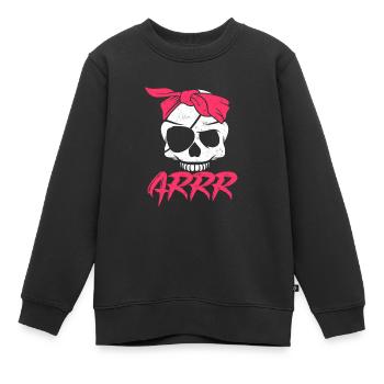 Pirate Pirate Skull Pirate Girl Gift - Sweat Premium enfant bio - noir - Devant - AI Model Kid Female (0cm)