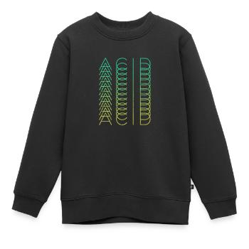 Techno Rave Acid House Electro Festival Geschenk - Kinder Premium Organic Sweatshirt - Schwarz - Vorne - AI Model Kid Female (0cm)