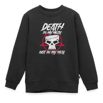 Vegan Death Metal - Kinder Premium Organic Sweatshirt - Schwarz - Vorne - AI Model Kid Female (0cm)