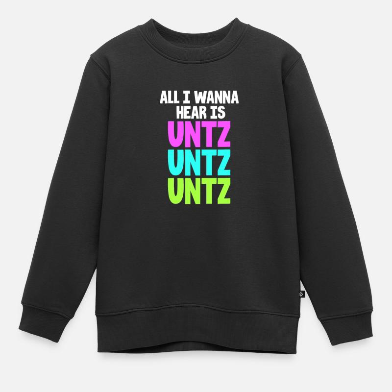Techno - Kinder Premium Organic Sweatshirt - Schwarz