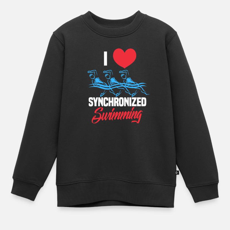 Synchronschwimmen - Kinder Premium Organic Sweatshirt - Schwarz