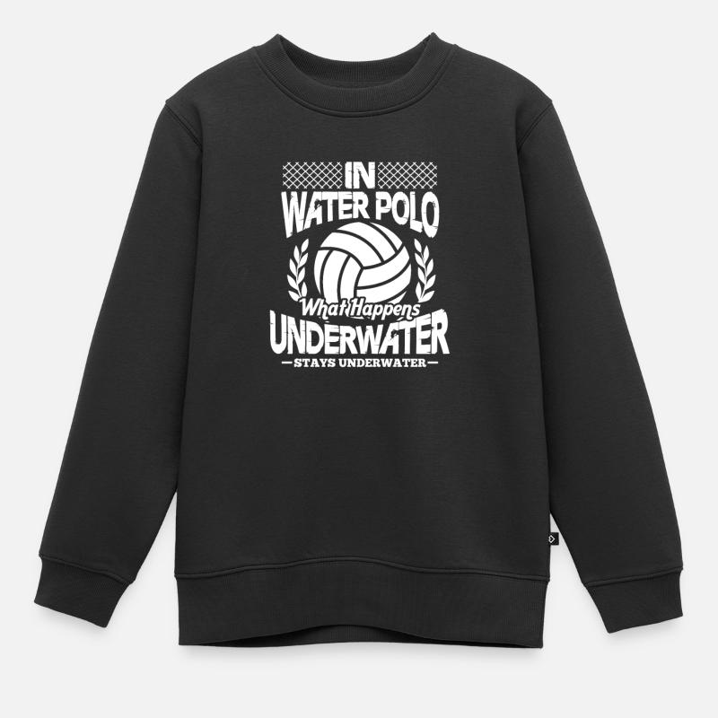 Water polo - Sweat Premium enfant bio - noir