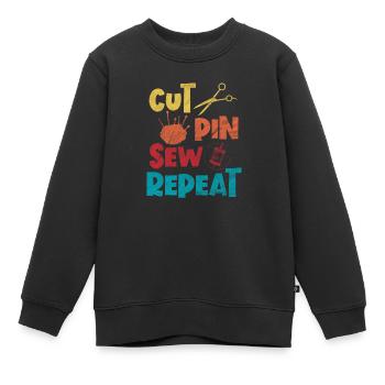 Couture - Sweat Premium enfant bio - noir - Devant - AI Model Kid Female (0cm)