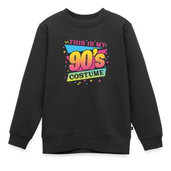90er Jahre Neunziger 90s Retro Vintage Geschenk - Kinder Premium Organic Sweatshirt - Schwarz - Vorne - AI Model Kid Female (0cm)