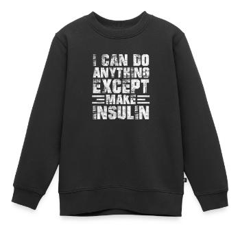 Diabetes Diabetiker Insulin Blutzucker Geschenk - Kinder Premium Organic Sweatshirt - Schwarz - Vorne - AI Model Kid Female (0cm)