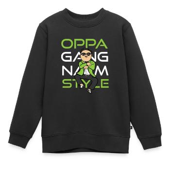 Oppa Gangnam Style - Sweat Premium enfant bio - noir - Devant - AI Model Kid Female (0cm)
