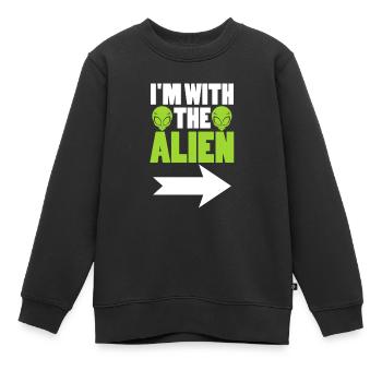 Alien - Kinder Premium Organic Sweatshirt - Schwarz - Vorne - AI Model Kid Female (0cm)