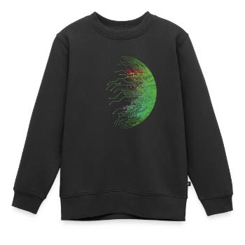 Cadeau de nerd informatique programmeur de code binaire - Sweat Premium enfant bio - noir - Devant - AI Model Kid Female (0cm)